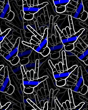 Thin Blue Line Love Sign 22