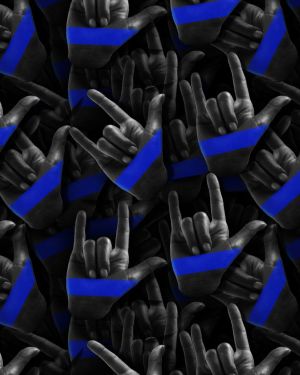 Thin Blue Line Love Sign 23