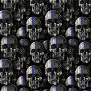 Thin Blue Line Skulls 22