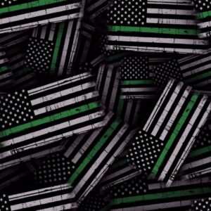 Thin Green Line US Flag