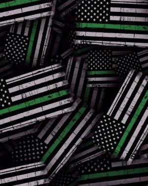 Thin Green Line US Flag