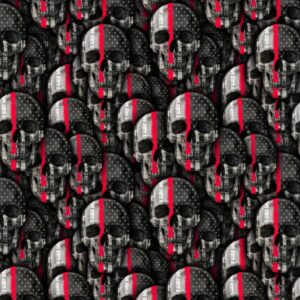Thin Red Line Skull 22