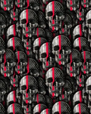 Thin Red Line Skull 22