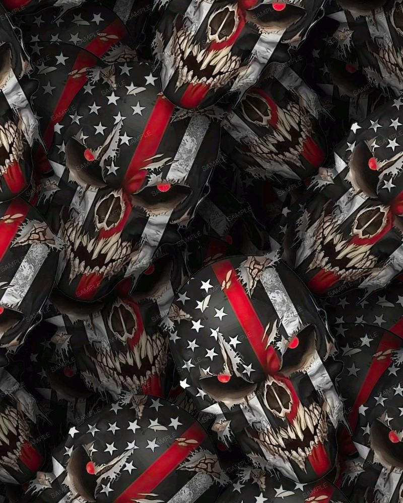 Thin Red Line Skulls 24