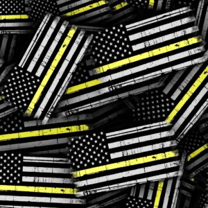 Thin Yellow Line Flag Distressed
