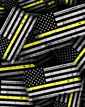 Thin Yellow Line Flag Distressed