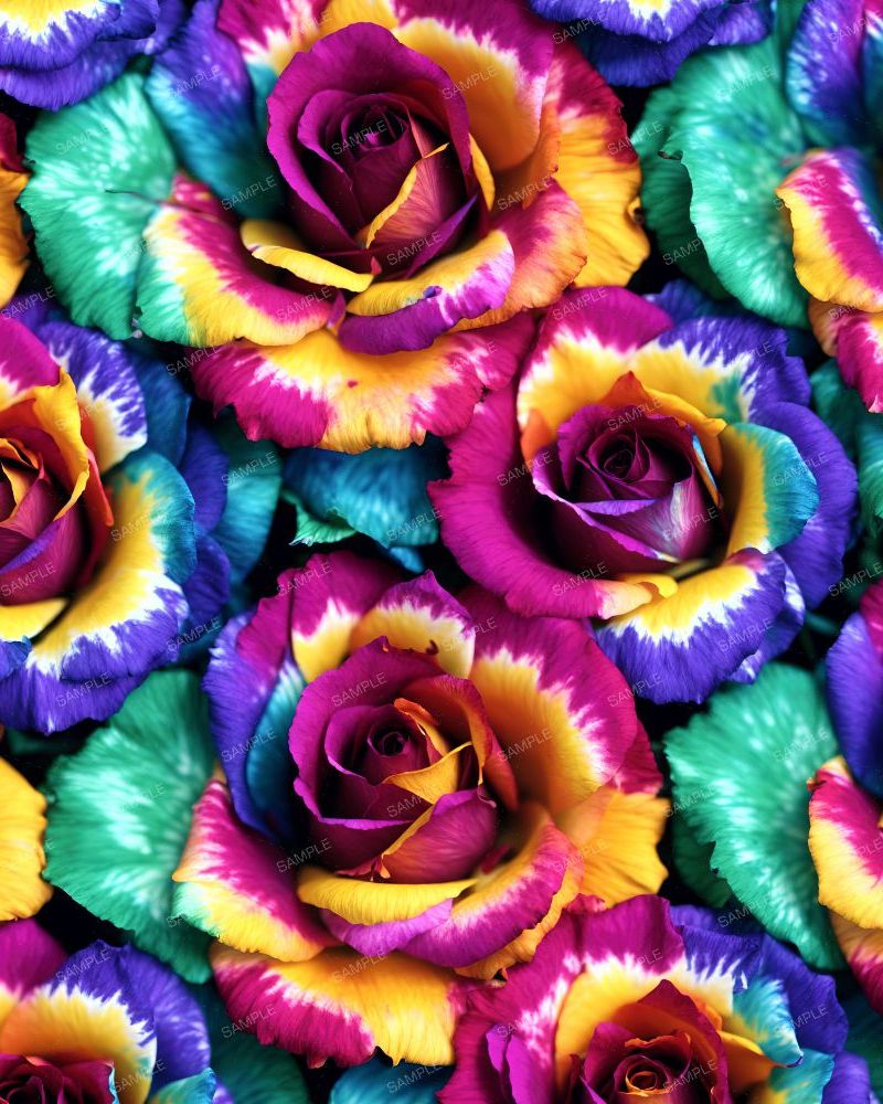Tie Dyed Roses 42