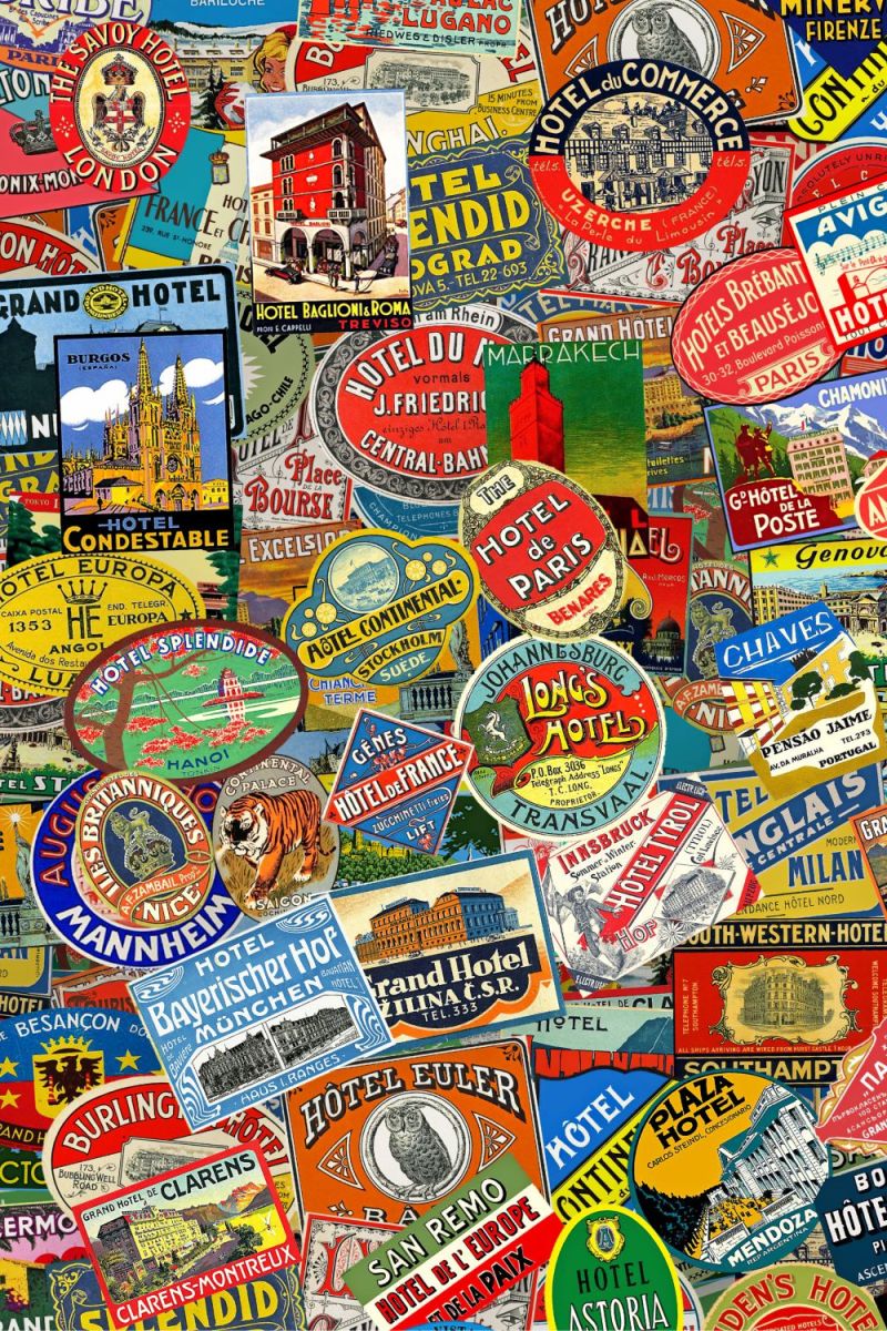 Travel Hotel Suitcase Stickers 22