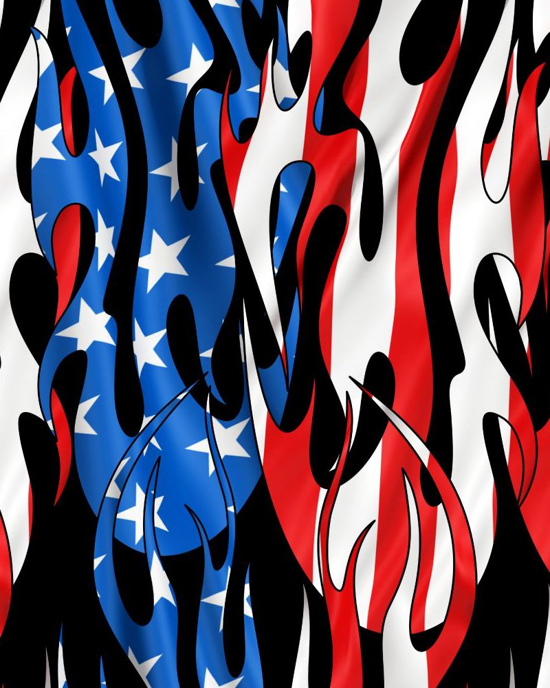 Tribal Flames US Flag 26