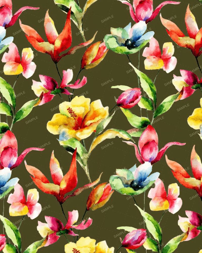 Tropical Watercolor Flowers 49