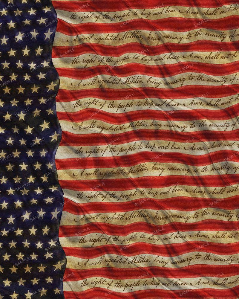 US Flag Grunge Second Amendment