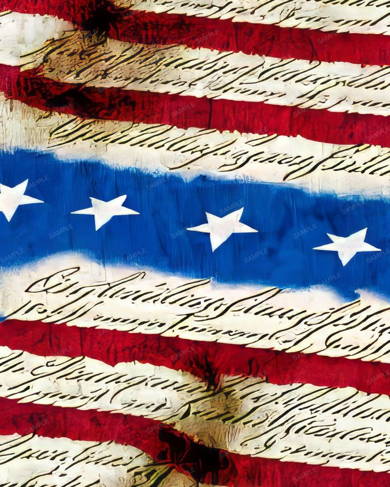 US Grunge Constitution Flag 42