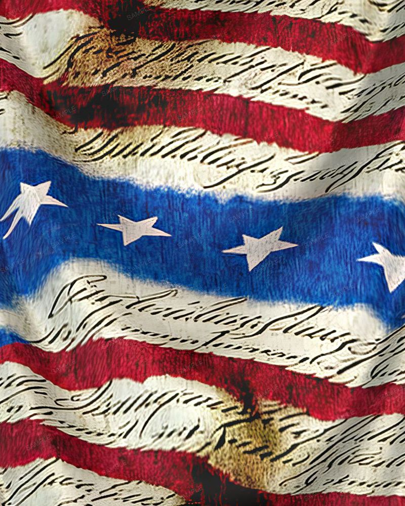 US Grunge Constitution Flag 43