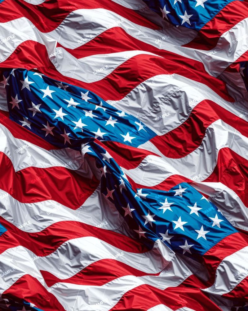 US Satin Flag 43