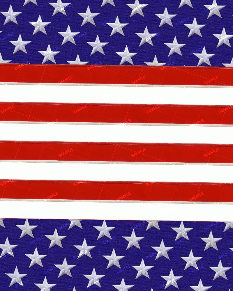 Vertically Oriented Embroidered US Flag
