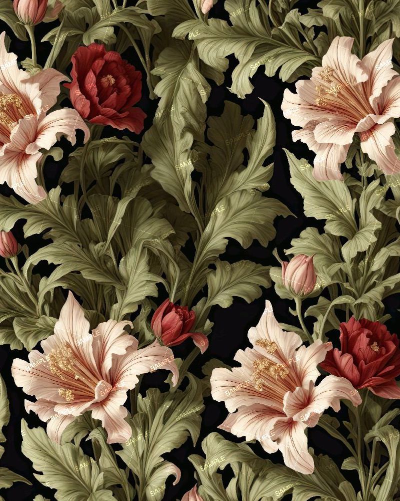 Victorian Acanthus Flower Illustration 54