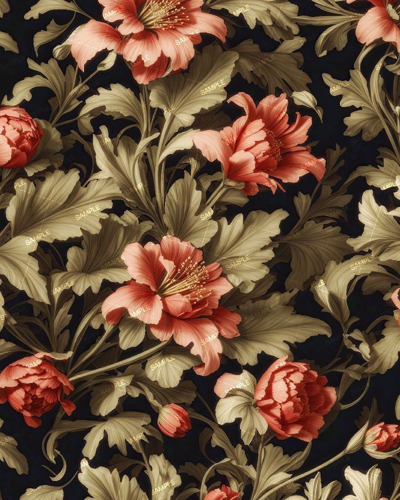 Victorian Acanthus Flower Illustration 55