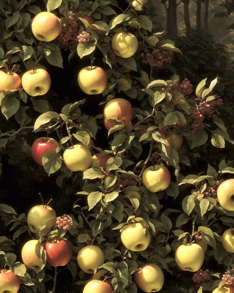 Victorian Apple Tree Painting