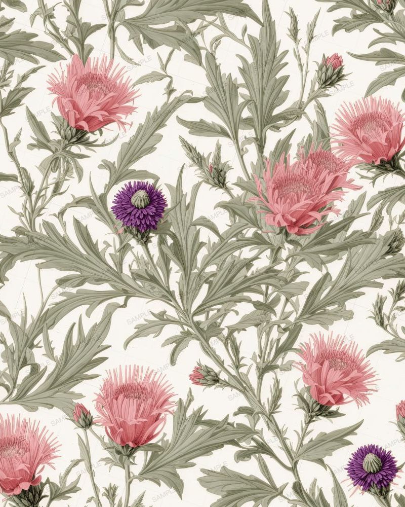 Victorian Illustration of Russian Thistle