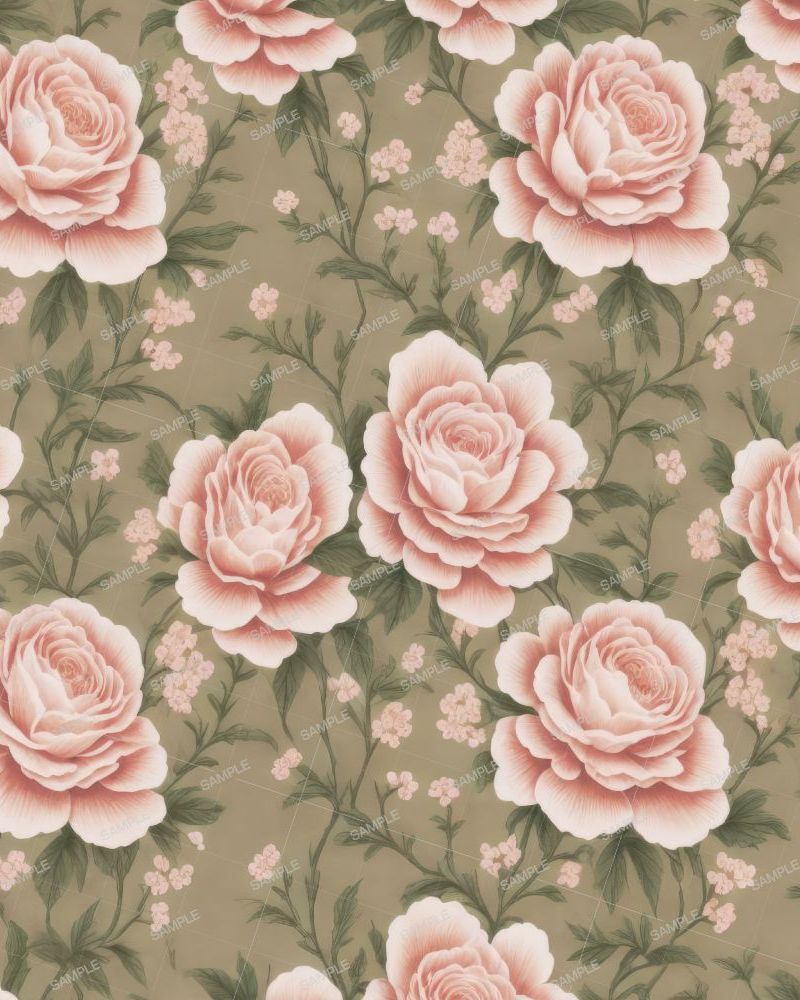 Vintage Botanical Wallpaper Flower Pattern 45