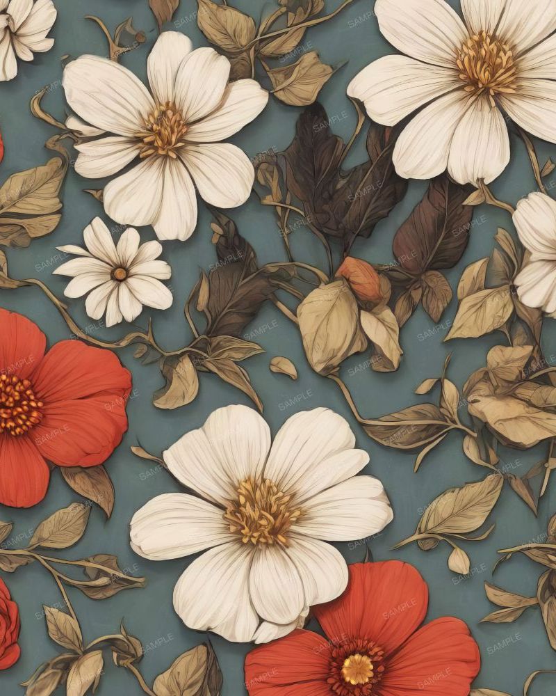Vintage Flower Wallpaper Pattern 45