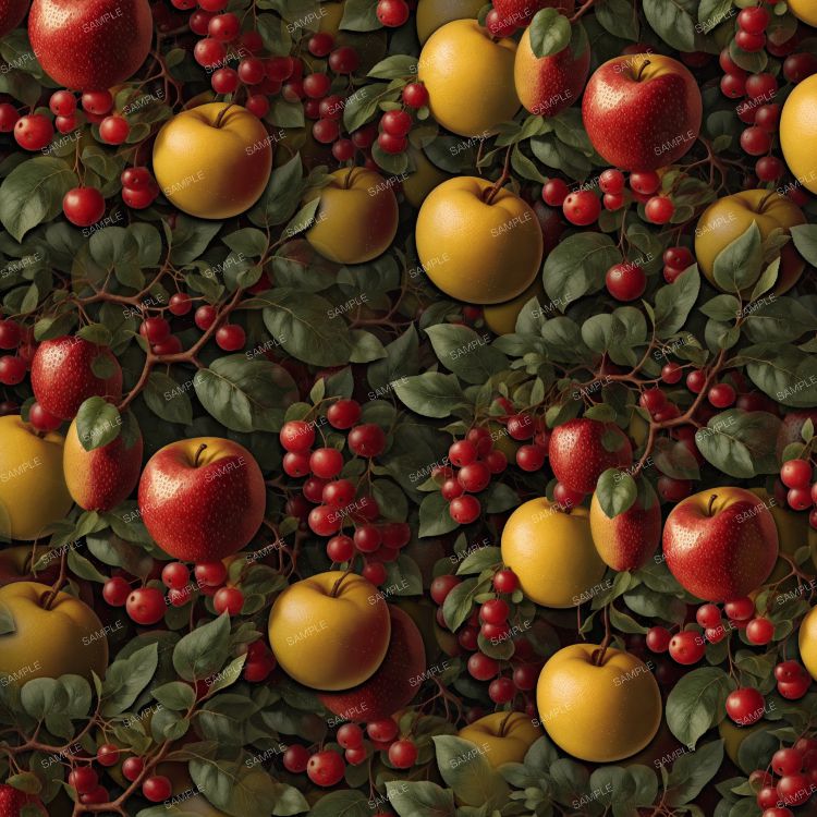 Vintage Fruit Trees Illustration 42