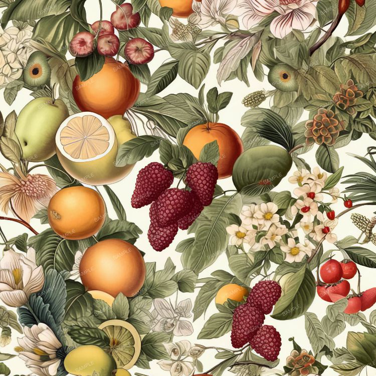 Vintage Fruit Trees Illustration 43