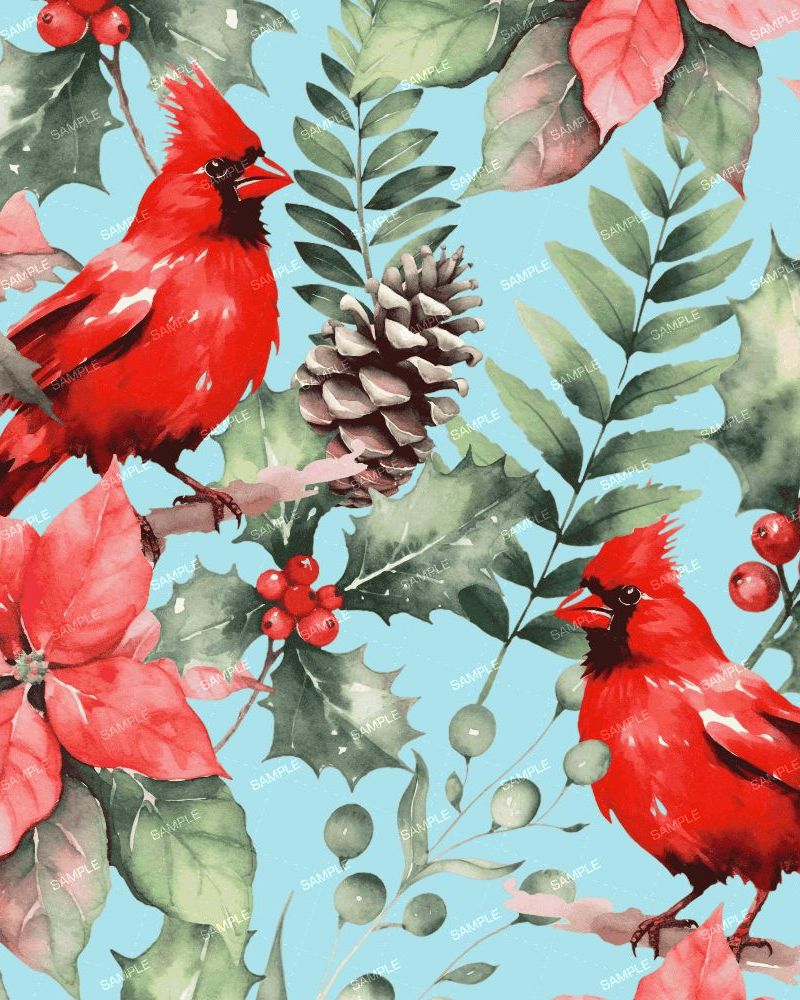 Watercolor Cardinals