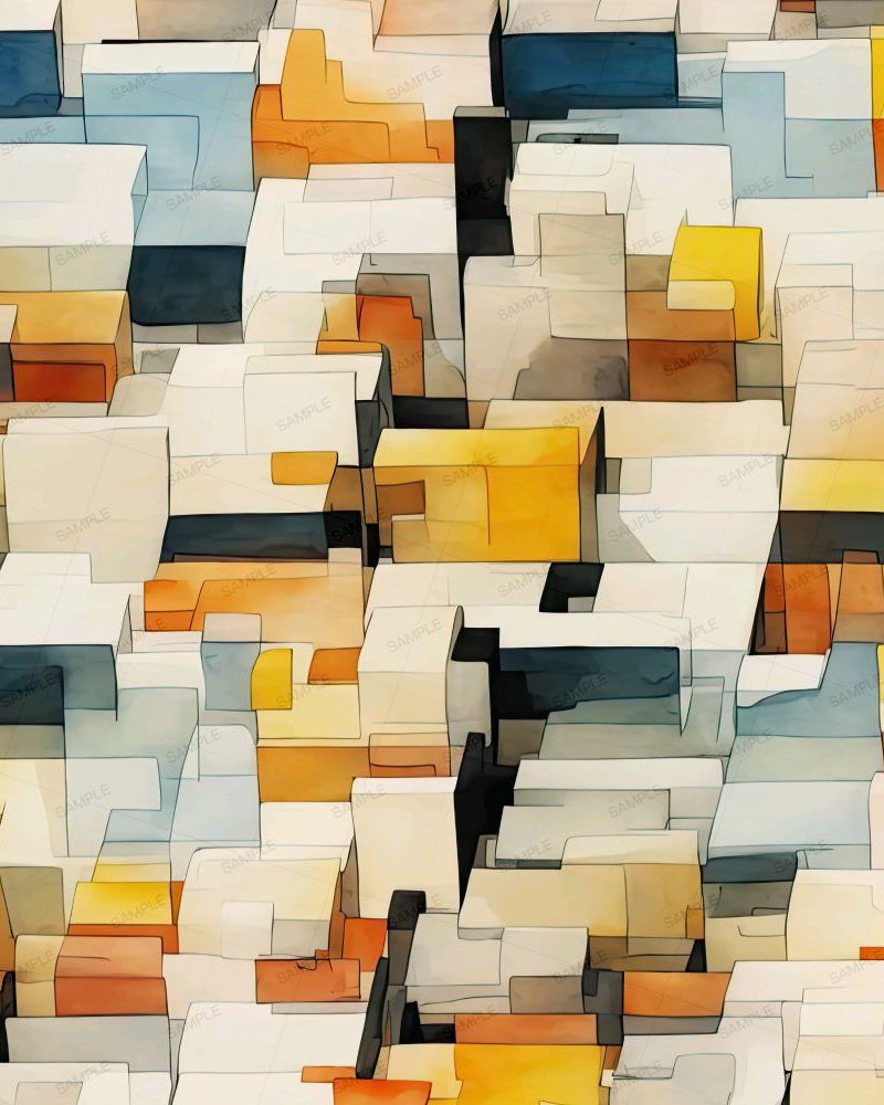 Watercolor Cubism 42