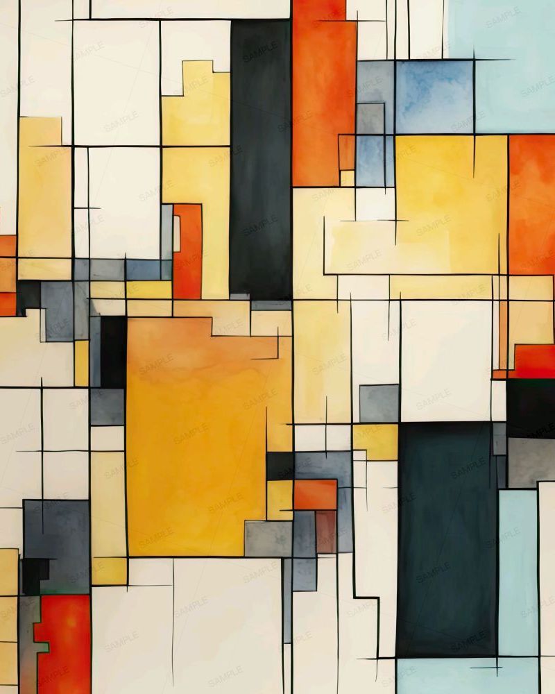 Watercolor Cubism 43