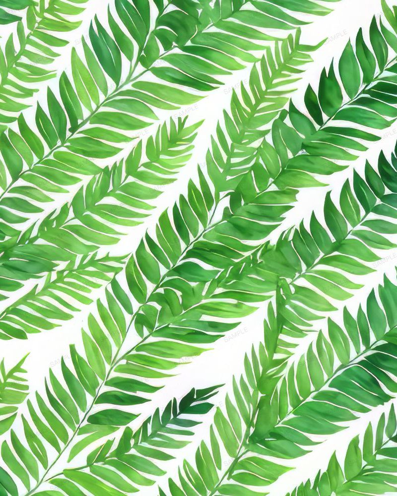 Watercolor Fern Fronds