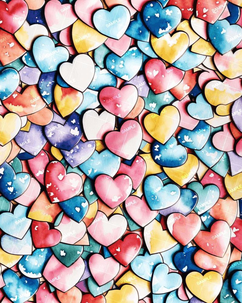 Watercolor Hearts 43