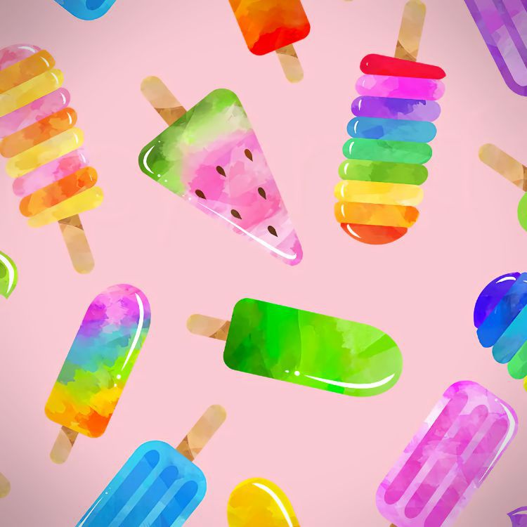 Watercolor Ice Cream Bars 22