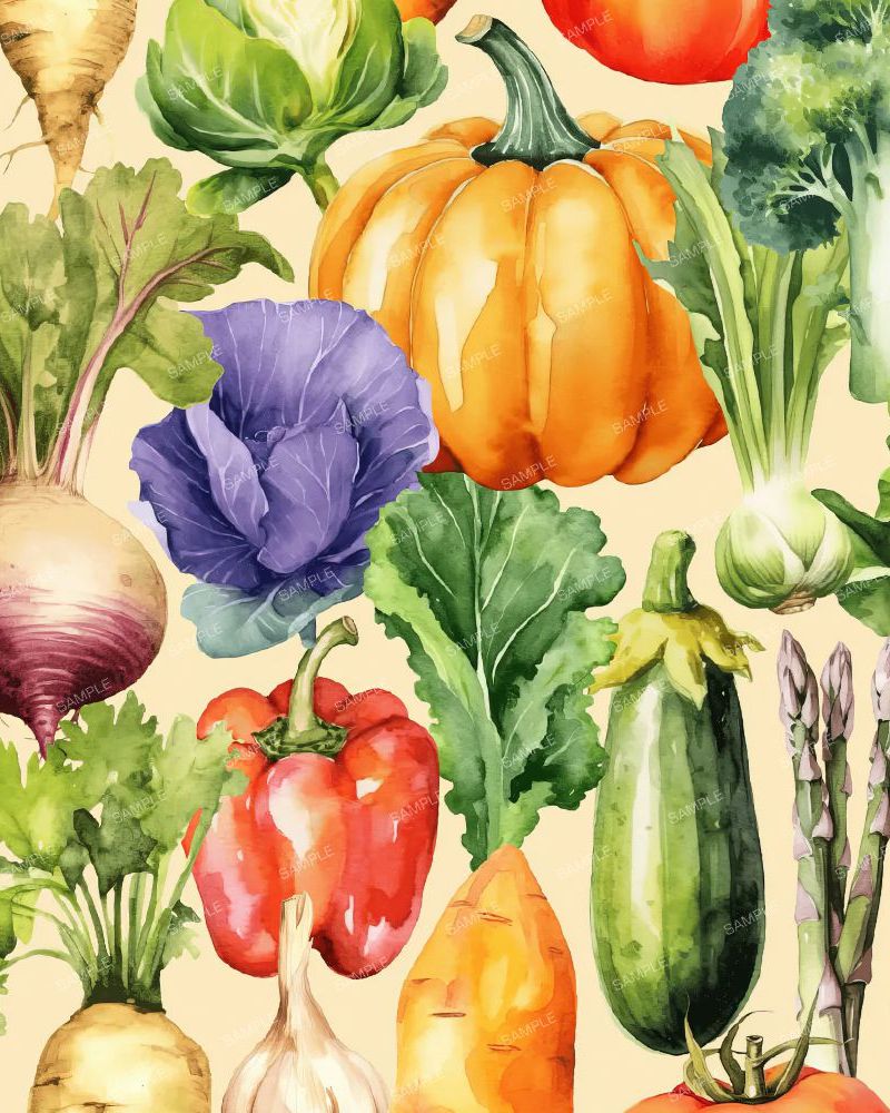 Watercolor Vegatables 42