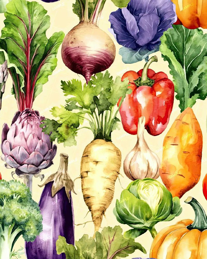 Watercolor Vegtables 22