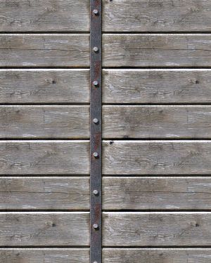 Weathered Wood with Iron Strap