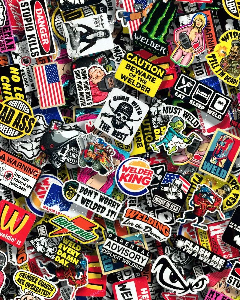 Welder Sticker Bomb