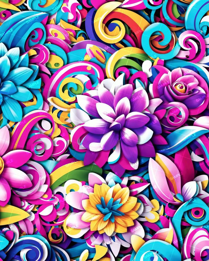 Whimsicle Flowers Abstract 42