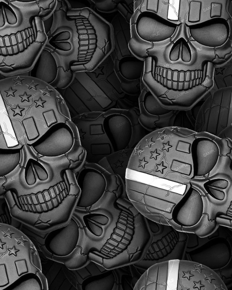 White Stripe Skulls 32