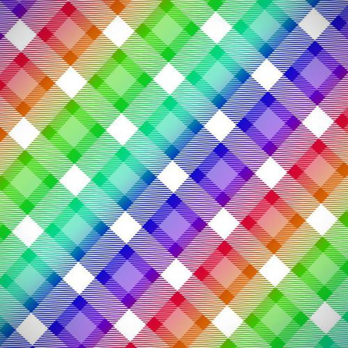 Woven Tartan Gingham Rainbow 25