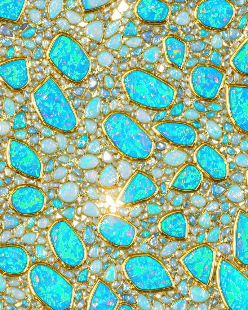Gold Inlaid Opal Gemstones