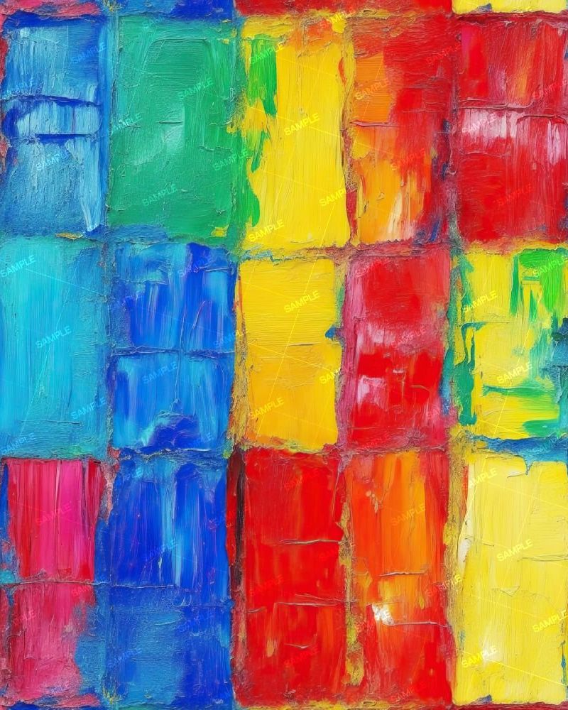 Primary Color Brush Strokes 42