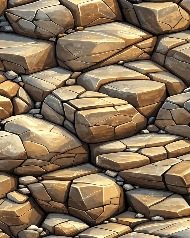 Cartoon Rock Wall 44