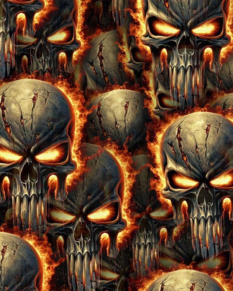 Flaming Punisher Skull 23