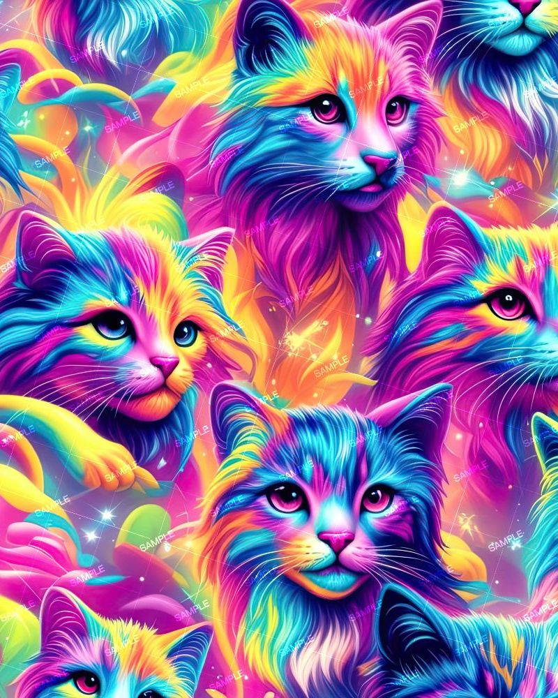 Lisa Frank Neon Cats 42