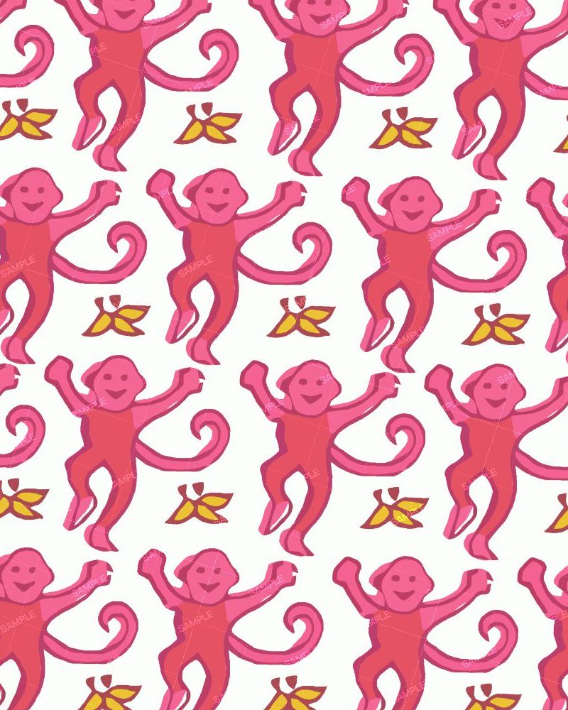 Roller Rabbit Pink Monkeys