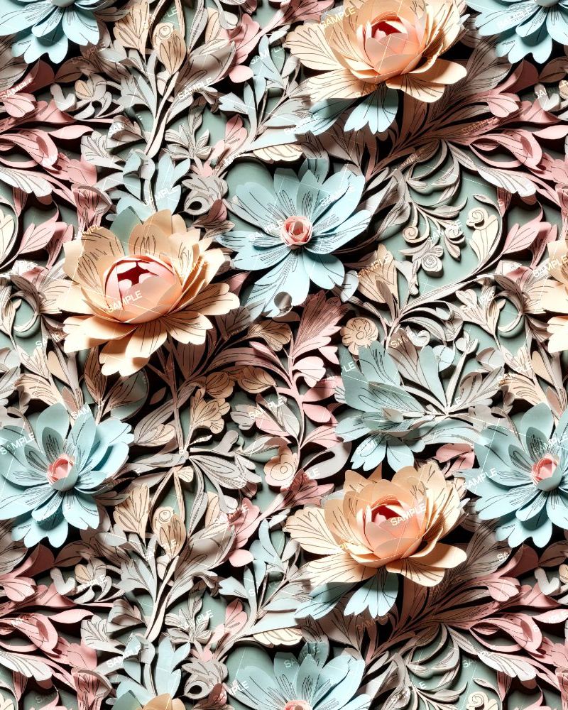 Pastel Paper Cutout Flowers