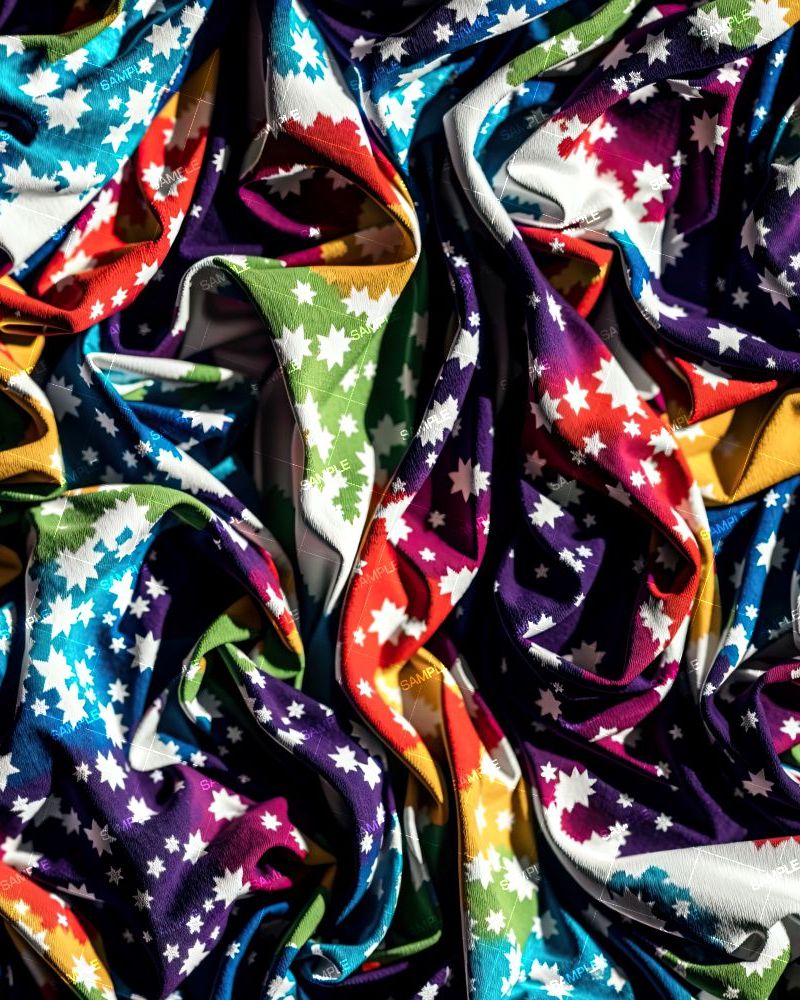 Rainbow Star Fabric