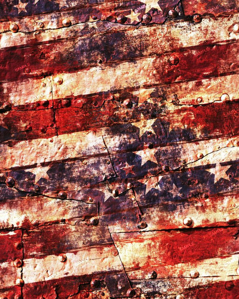 Rusty Riveted US Flag