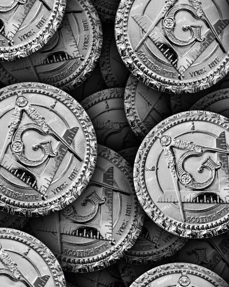 Silver Masonic Emblem